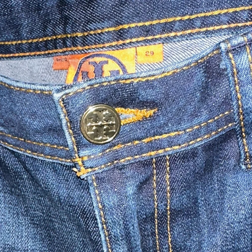 Tory Burch Bootcut Jeans Womens 29 Classic Tory Logo Low Rise Y2K Style Designer